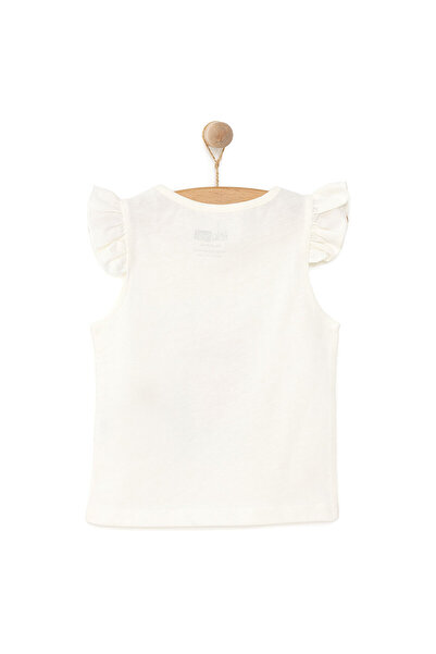 ebebek Hello Baby Hellobaby Baby Girl Basic T-Shirt Crew Neck Sleeveless Ecru