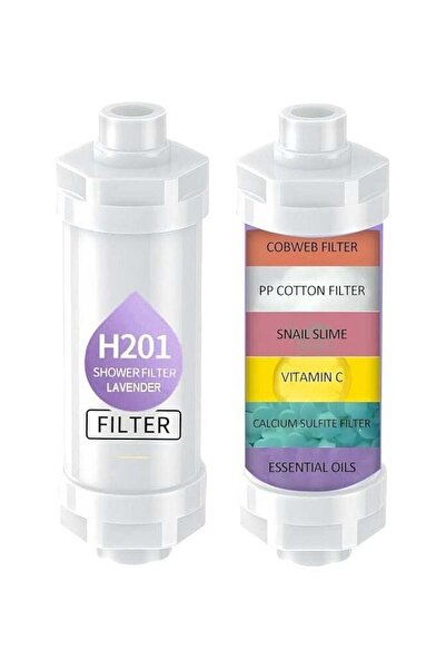 Bonjour فلتر دش بفيتامين سي برائحة اللافندر - منقي للمياه العسيرة، مزيل للكلو...