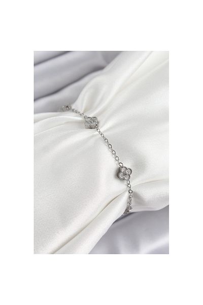 Skygo 316L Steel Clover Model Silver Color Women's Bracelet - Tj-Bb7362