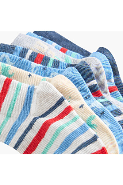 Juniors Printed Ankle Length Socks - Set of 7