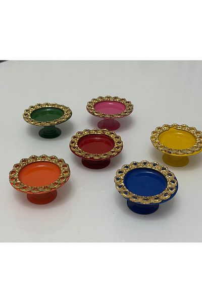 Elzemm store 6 Pieces Colorful Macaron Holder Frame Model Colorful Coffee so Delight Holder