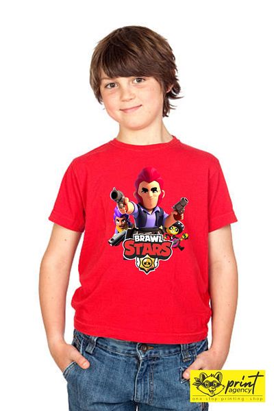 Funny Gift Brawl Stars Heroes Kids Short Sleeve T-Shirt