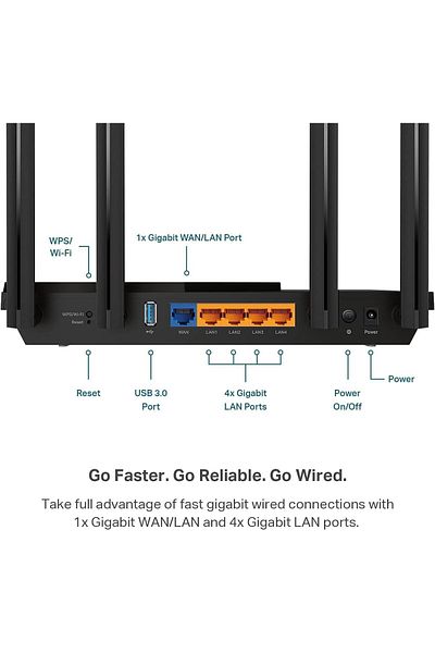 TP-LINK Tp-Link - Archer Ax55 Pro, Ax3000 Mbps 2.5G Portlı Multi-Gigabit Wi-Fi 6 Router