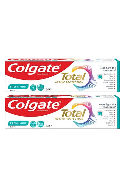 Colgate Total Active Protection Fresh Mint Toothpaste 2 x 75 ml