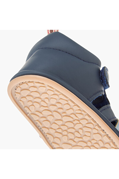 Juniors Colourblock Sandals with Hook and Loop Closure