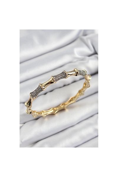 Skygo Brass Zircon Stone Bone Model Gold Color Vip Women's Bracelet - Tj-Bb7342