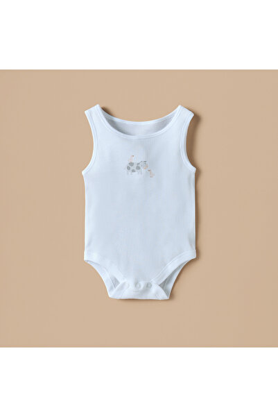 Juniors Ribbed Sleeveless Bodysuit with Button Closure - Set of 5