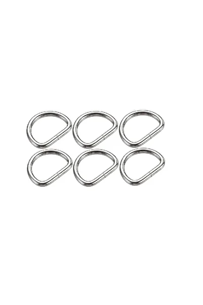 srtfootcare D Metal Ring for Bag Handle D Ring 25 Pieces Nickel 2 cm
