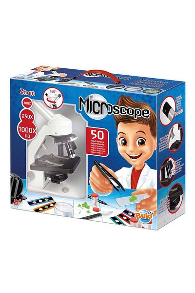 Buki France BUKI France Microscope, 50 Experiments, Zoom 100x-1000x