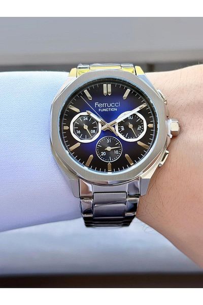 Ferrucci Men's Functions Active Metal Cord Wrist Watch