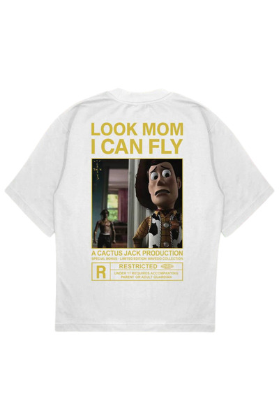 SVART WEAR GLEDAJ MAMA PREMIUM MAJICA IZ PRIČE O IGRAČKAMA Oversize kroj BELE