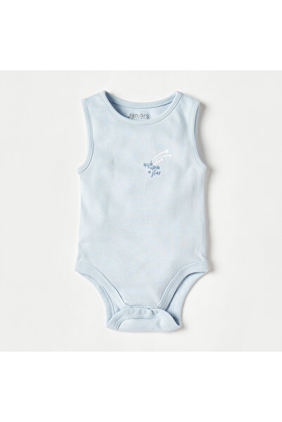 Juniors Star Print Sleeveless Cotton Bodysuit - Set of 2