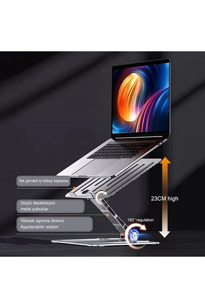 Mcstorey Laptop Stand Adjustable Foldable Notebook Stand Ergonomic Notebook Holder