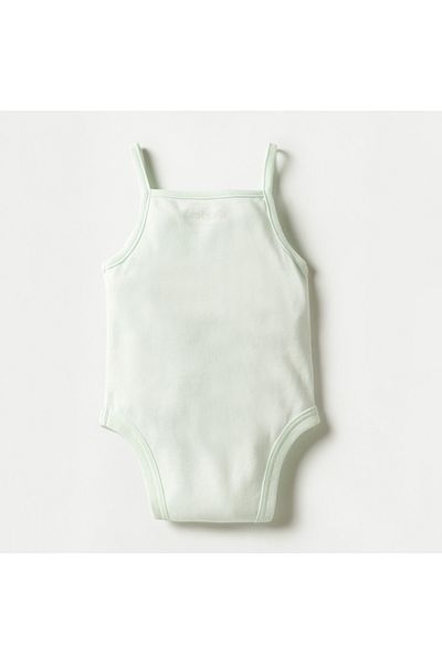 giggles Panelled Strappy Bodysuit with Snap Button Closure
