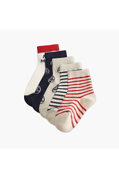 Juniors Printed Ankle Length Socks - Set of 5