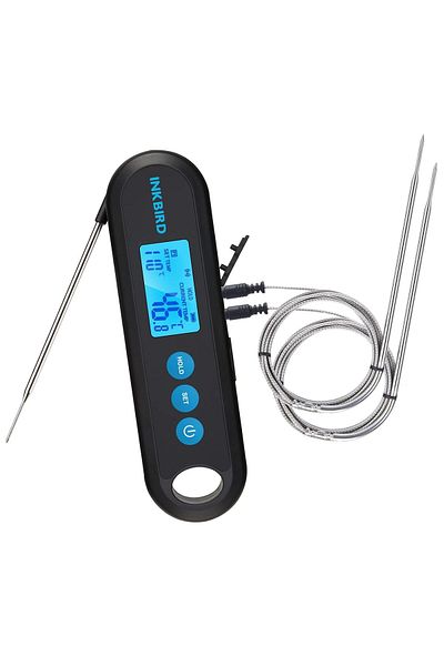 Inkbird Bluetooth Digital Meat Thermometer IHT-2PB with External Probes, Backlight Display, 2 Sec In