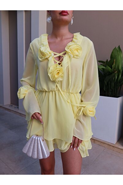 ESRAHELVACI Gül Tasarım Mini EH Collection Elbise