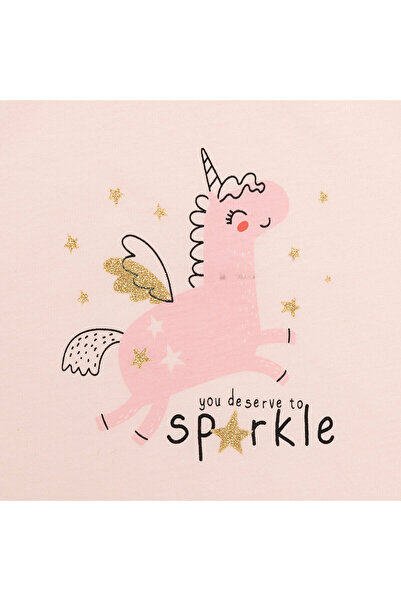 ebebek Hello Baby Hellobaby Basic Girl Angel Unicorn Printed Undershirt T-Shirt Baby Girl