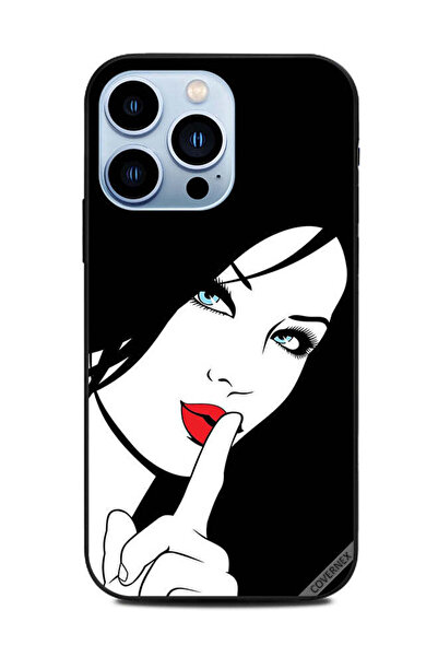 Covernex غطاء حماية لجهاز Apple iPhone 13 Pro، فتاة ذات شفاه حمراء