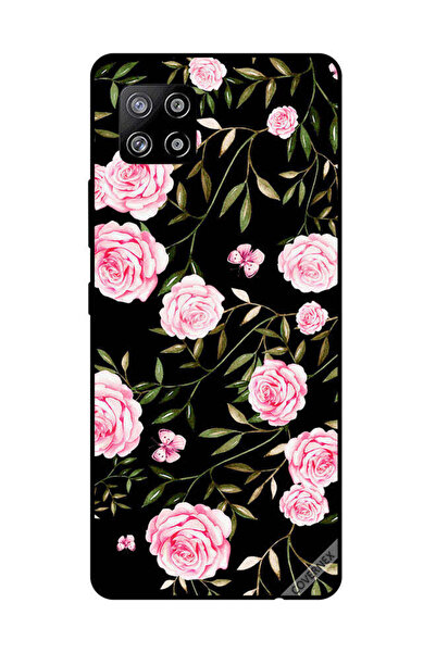 Covernex غطاء حماية لهاتف سامسونج جالاكسي A42 ورود وردية في باقات من الأوراق ...