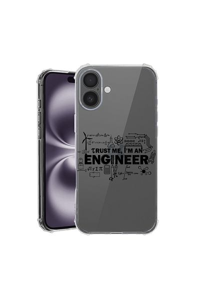 bestcase ® Anti Shock Case for Apple iPhone 16, Trust Me I'm Engineer, 1828630 AS 1859