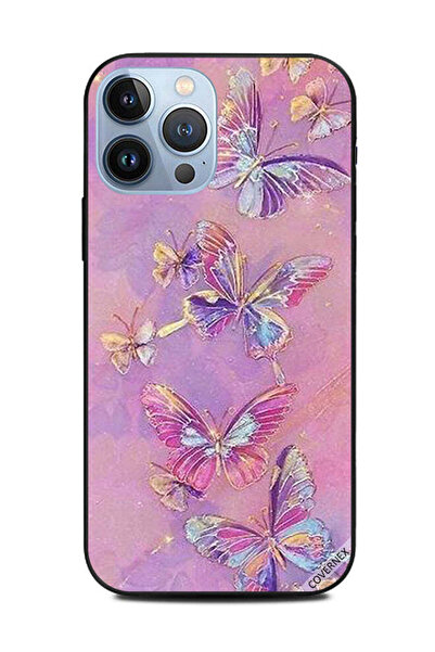 Covernex غطاء حماية لهاتف Apple iPhone 13 Pro Max برسومات فراشات فنية