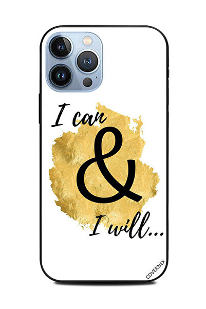 Covernex غطاء حماية لجهاز ابل ايفون 13 برو ماكس - استطيع وسأفعل - خلفية ذهبية