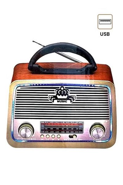 DLC Bluetooth Portable Radio Brown/Gold/Black