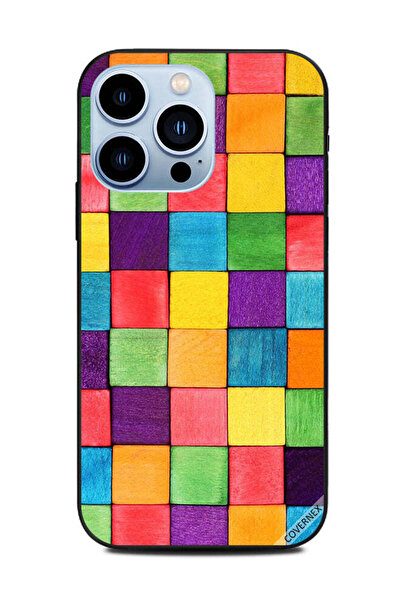 Covernex غطاء حماية لهاتف Apple iPhone 13 Pro جدار من الكتل الملونة