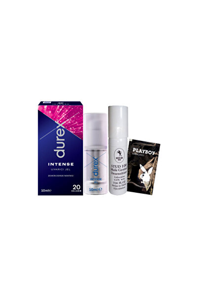 Durex Intense Uyarıcılı Jel + Stud100 Geciktiricix Sprey + Hediye