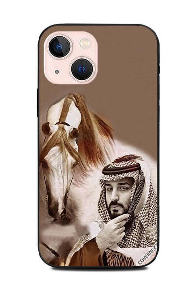 Covernex غطاء حماية لهاتف آبل آيفون 13 ميني محمد بن سلمان أمام حصان