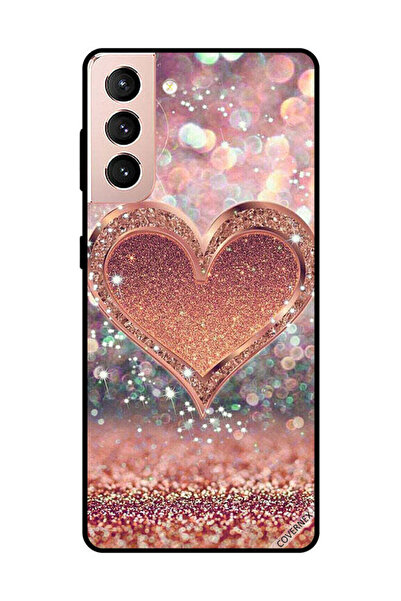 Covernex غطاء حماية لهاتف سامسونج جالاكسي S21 بلس - قلب ذهبي لامع