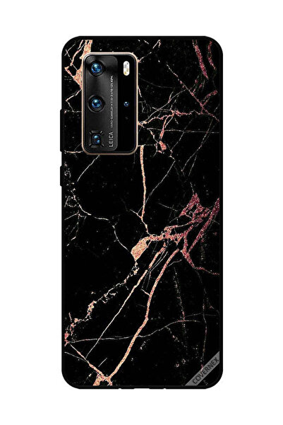 Covernex غطاء حماية لهاتف هواوي بي 40 برو بنمط رخامي أسود