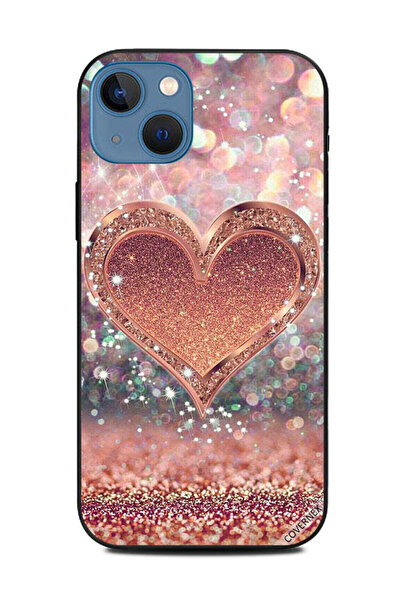 Covernex غطاء حماية لهاتف Apple iPhone 13 - قلب ذهبي لامع