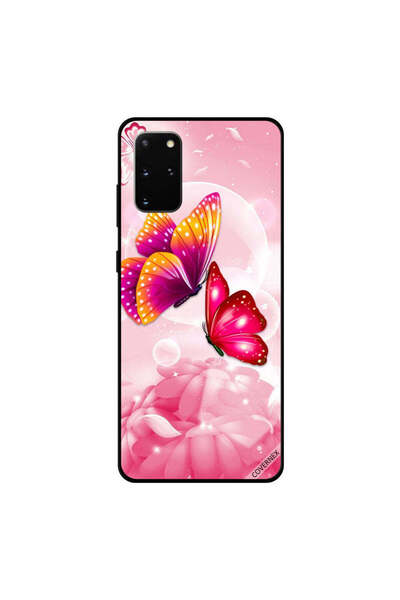 Covernex غطاء حماية لهاتف سامسونج جالكسي S20 بلس، فراشات متعددة الألوان فوق ز...