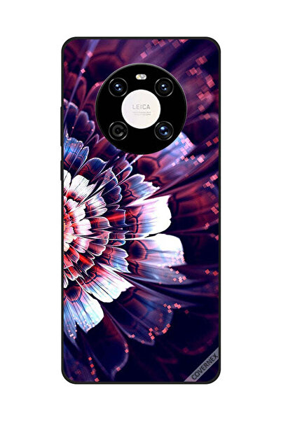 Covernex غطاء حماية لهاتف هواوي ميت 40 برو/40 برو+ مع زهرة كبيرة منعكسة على ا...