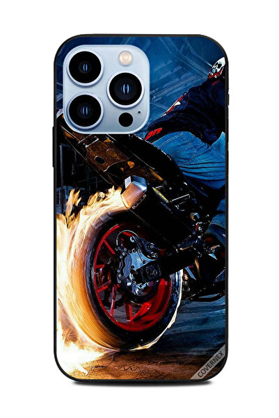 Covernex غطاء حماية لجهاز Apple iPhone 13 Pro Bike Wheel Fire