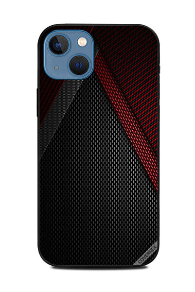 Covernex غطاء حماية لهاتف أبل آيفون 13 بنقشة بيلتس باللونين الأسود والأحمر والرمادي