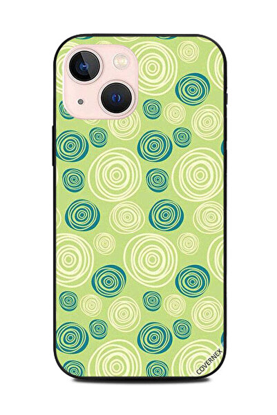 Covernex غطاء حماية لهاتف أبل آيفون 13 ميني بنمط دوائر خضراء