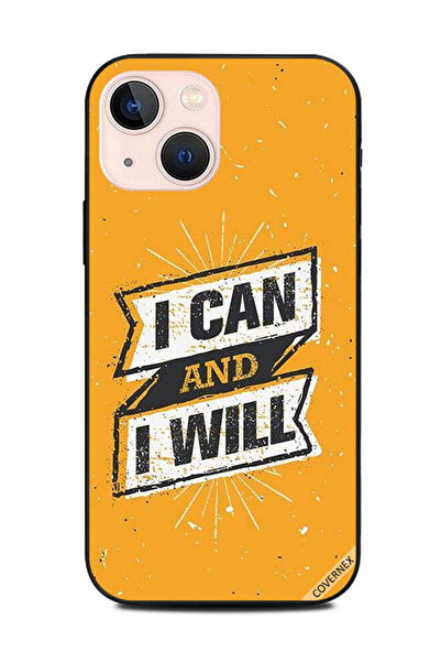 Covernex غطاء حماية لهاتف أبل آيفون 13 ميني، أستطيع وسأفعل، خلفية صفراء