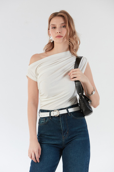 Fulla Moda Bluză cu un singur umăr