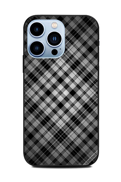 Covernex غطاء حماية لهاتف Apple iPhone 13 Pro شرائط باللونين الأبيض والأسود ع...