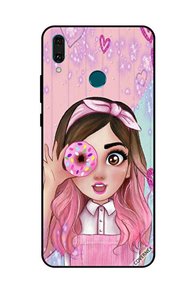 Covernex غطاء حماية لهاتف هواوي Y9 2019، فتاة صغيرة لطيفة تحمل دونات