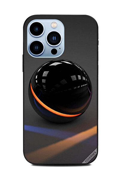 Covernex غطاء حماية لهاتف Apple iPhone 13 Pro - كرة زجاجية مستديرة سوداء