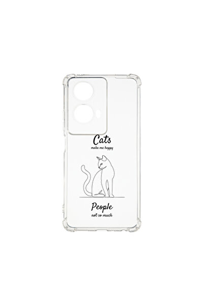 bestcase ® Husă antișoc pentru Motorola Edge 50 Fusion, Pisicile mă fac feric...