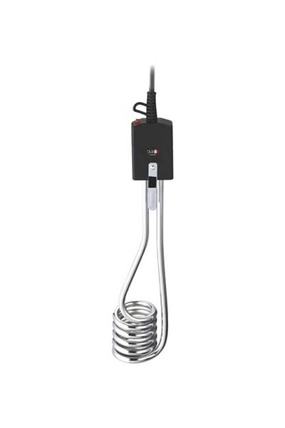 DLC Handheld Immersion Water Heater 1500 W – Portable Silver/Black Fast-Boil Rod