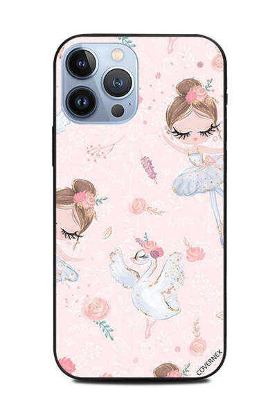 Covernex غطاء حماية لهاتف Apple iPhone 13 Pro Max - فتاة وزهور