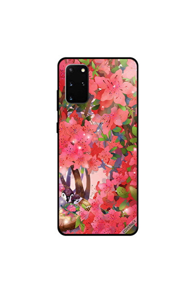 Covernex غطاء حماية لهاتف سامسونج جالكسي S20 بلس بنقشة زهور وردية وطيور الحب
