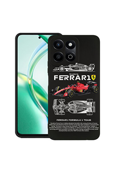 bestcase ® Husa Slim Silicon pentru Honor 200 Smart, Ferrari Scuderia, 192337...