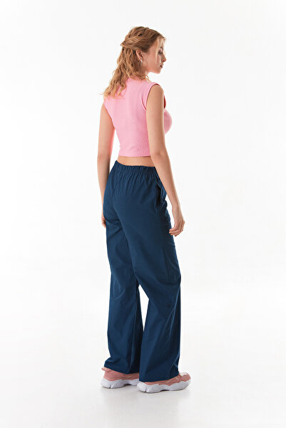 Fulla Moda Μπλουζάκι με ριμπ Crew Neck Crop